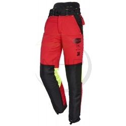 Pantalon de protection tronçonneuse FELIN Rouge, classe 3