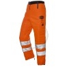Jambières de protection haute visibilité tronçonneuse, orange, classe 3