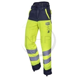 Pantalon de protection tronçonneuse GLOW, haute visibilité, classe 3