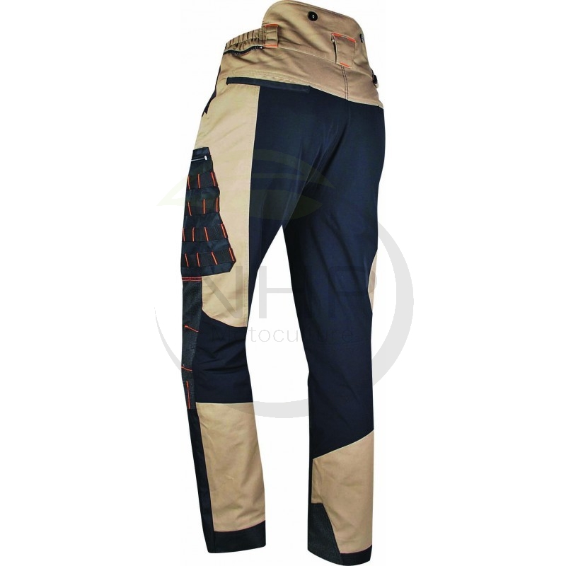 Pantalon de protection multi-activités beige, HANDY, version courte -7cm