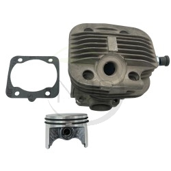 Ensemble cylindre piston tronçonneuse 52cc GGP, CASTELGARDEN, STIGA, 118804248/1, 118805303/0