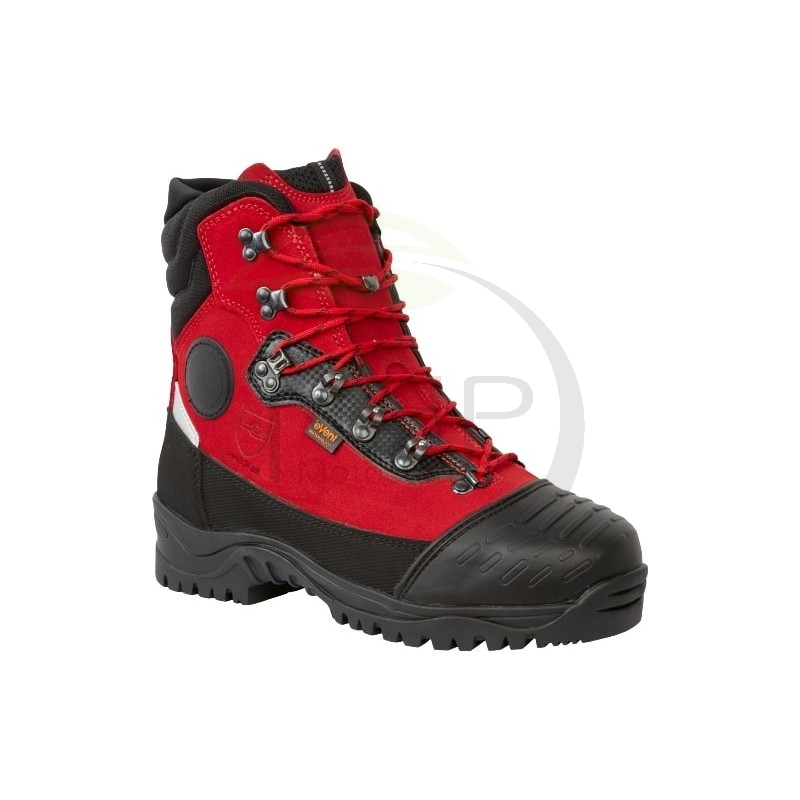 Paire de chaussures de protection spécial tronçonnage, taille haute, INFINITY BOOT RED S3