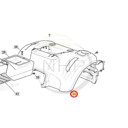 Carter couvre roue jaune tracteur tondeuse STIGA, GGP, CASTELGARDEN 325110399/0, 325110399/1, 3251103990, 3251103991