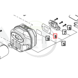 Joint échappement ECHO, SHINDAIWA référence V104002040, V104-002040