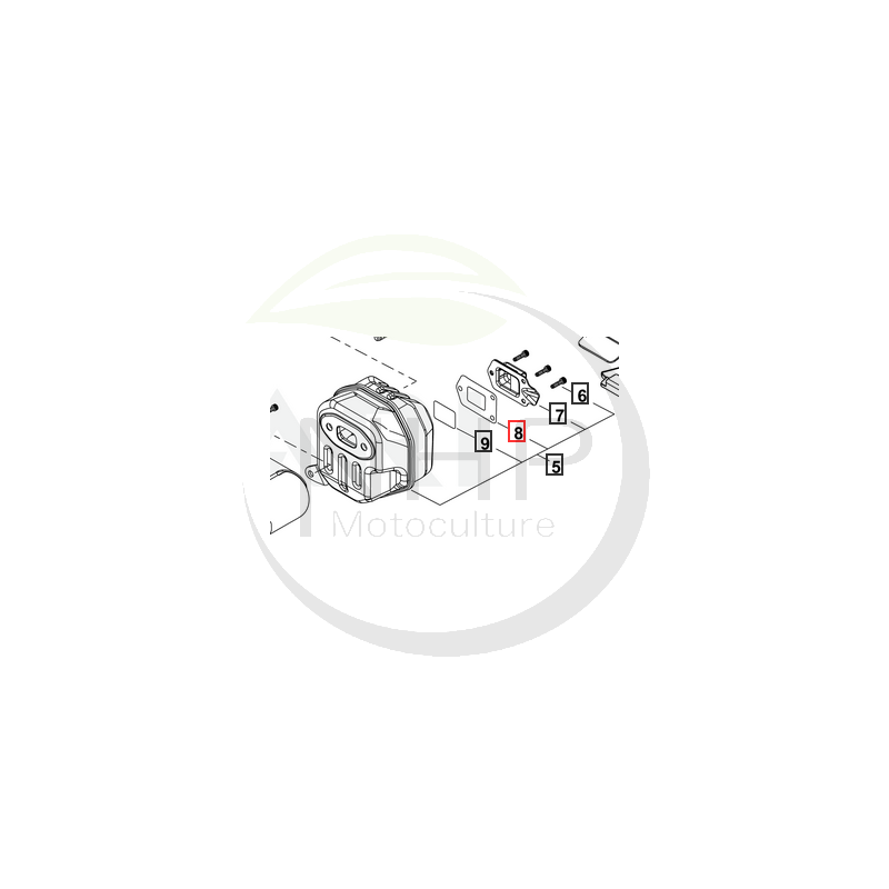 Joint échappement ECHO, SHINDAIWA référence V104002040, V104-002040