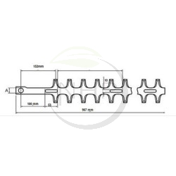 Lame taille-haie STIHL, 4237 710 6054, 42377106054, 4237-710-6054