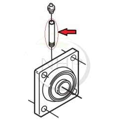 Tube graisseur palier de rotor broyeur de végétaux Jo Beau M500, M50027, 001447, JB001447