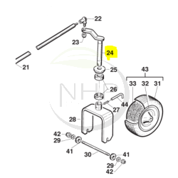 Axe pivot de direction tondeuse GIANNI FERRARI référence PZ954042251000