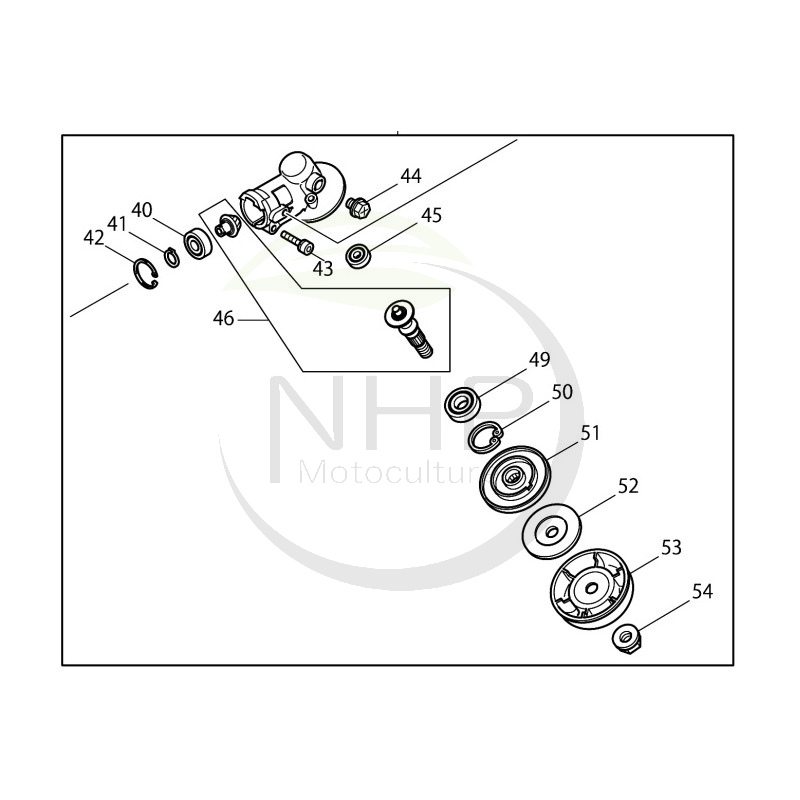 Renvoi d'angle MAKITA, DOLMAR 123833-7, MS246.4UE