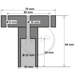 Moyeu de lame GGP, CASTELGARDEN, STIGA, PILOTE PL71149