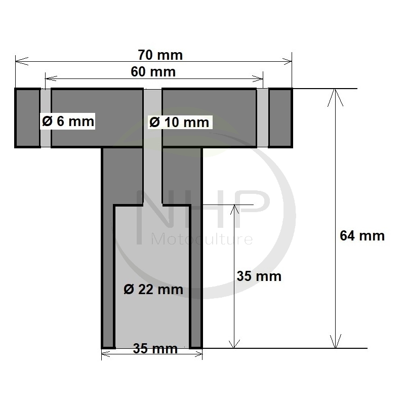 Moyeu de lame GGP, CASTELGARDEN, STIGA, PILOTE PL71149