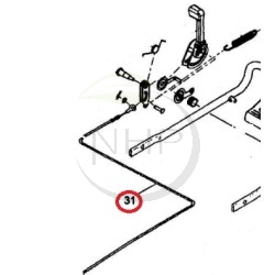 Câble de vitesse de traction Hydrostatique tondeuse KAAZ LM5360KXA-HST 91003167, 91003-167