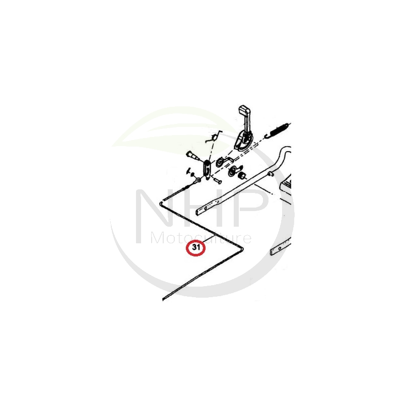 Câble de vitesse de traction Hydrostatique tondeuse KAAZ LM5360KXA-HST 91003167, 91003-167