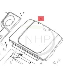 Capot panier rouge pour tracteur tondeuse WOLF A80 référence ET37999, 37999OW, 37999, ET37999