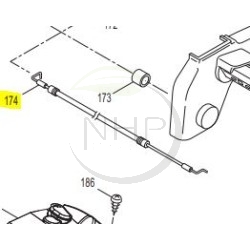 Câble accélérateur tronçonneuse DOLMAR MR00285558 - 320285558 - 320 285 558
