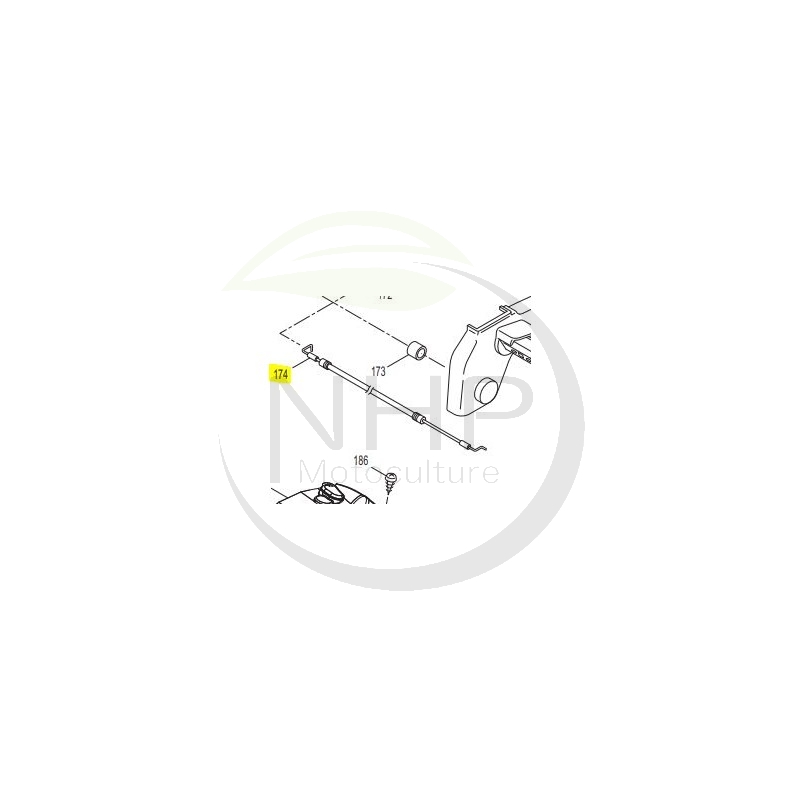 Câble accélérateur tronçonneuse DOLMAR MR00285558 - 320285558 - 320 285 558