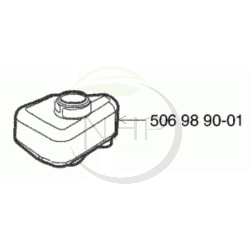 Réservoir d'huile, vase d'expansion boite hydrostatique 506 98 90-01, 506989001, 5069890-01