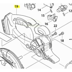 Poignée droite complète MAKITA - DOLMAR 140F53-4
