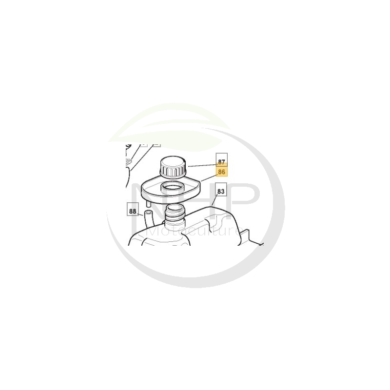 Protection réservoir tracteur tondeuse GGP - CASTELGARDEN - STIGA 1136-1488-01 - 327600061/2