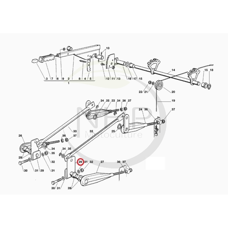 Bras de relevage plateau de coupe GGP, CASTELGARDEN, 382318117/0, 82318117/0, 3823181170, 823181170
