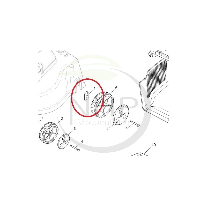 SUPPORT FIXATION ROUE TONDEUSE CASTELGARDEN - GGP - STIGA - 322785162/1 - 22785162/0 - 22785162/1 - 3227851621 - 227851620