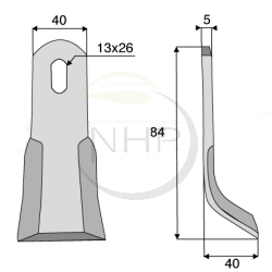 Couteau fléau de broyeur FISCHER BG59-C - BG59C