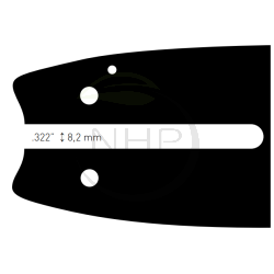 Guide chaîne tronçonneuse 40cm, STIHL MS231, MS241, MS250, MS250C, MS250C-BE, MS251, pas 325", 1.6 mm, 0.63, 62 maillons, 62 ent