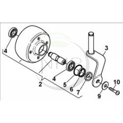 ROUE PIVOTANTE GAUCHE ROBOT TONDEUSE STIGA - LIZARD 112600119/0 - 1126001190 - 1126-1208-01