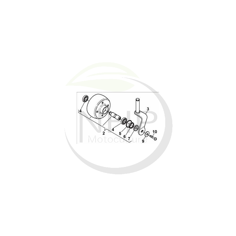 ROUE PIVOTANTE GAUCHE ROBOT TONDEUSE STIGA - LIZARD 112600119/0 - 1126001190 - 1126-1208-01