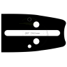 Guide chaîne tronçonneuse PARTNER 410, 411, 450, 460, 461, 465, 470, 45cm, pas 325, jauge 1.50 mm, 0.58, 72 maillons, 72 entraîn